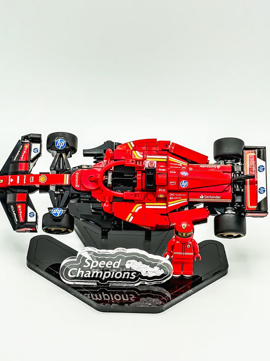 F1 Speed Champions Stand designed to work with LEGO® F1 Speed Champions cars