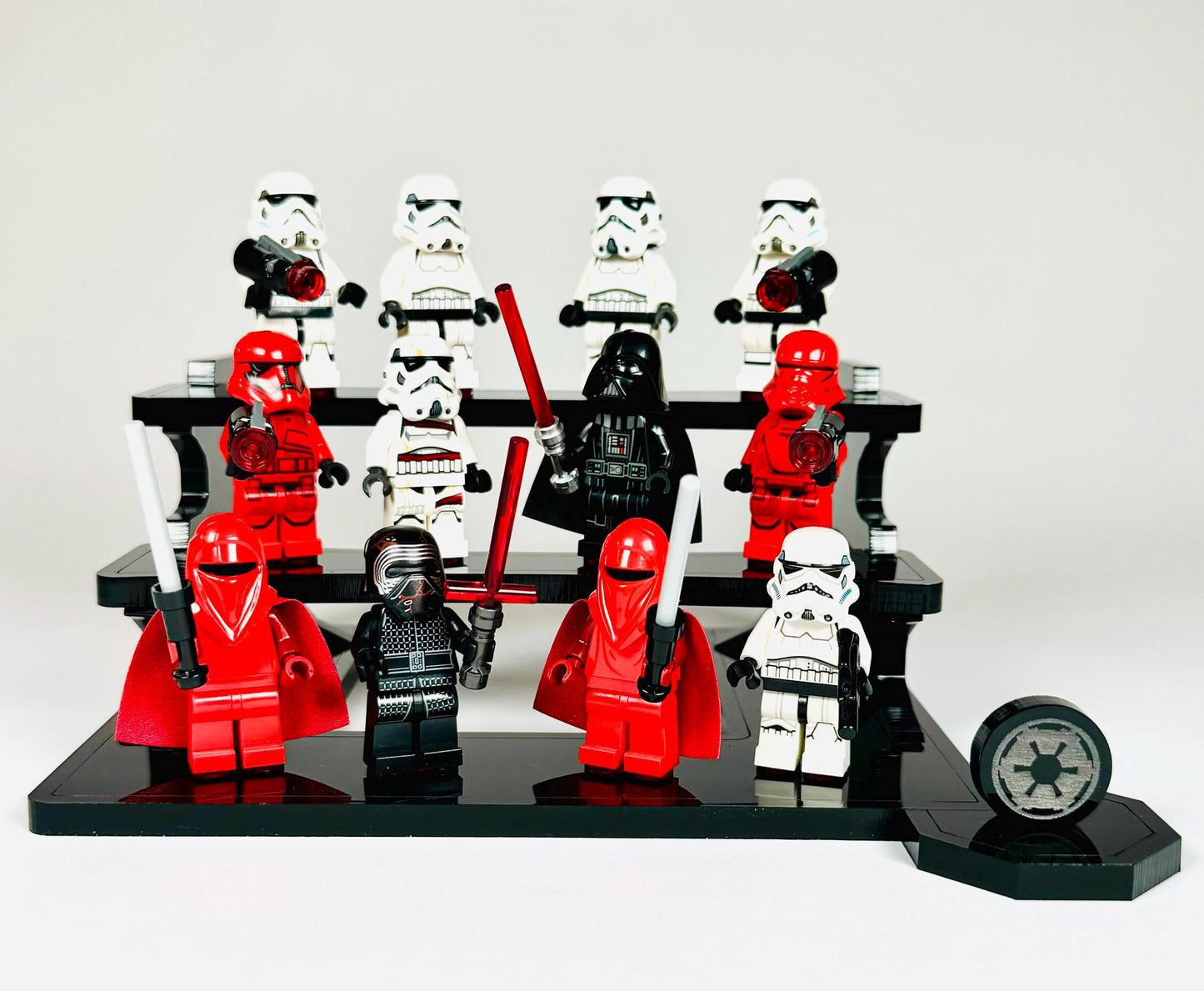 Imperial Black 12 Minifigure Display Stand for Lego® Minifigures