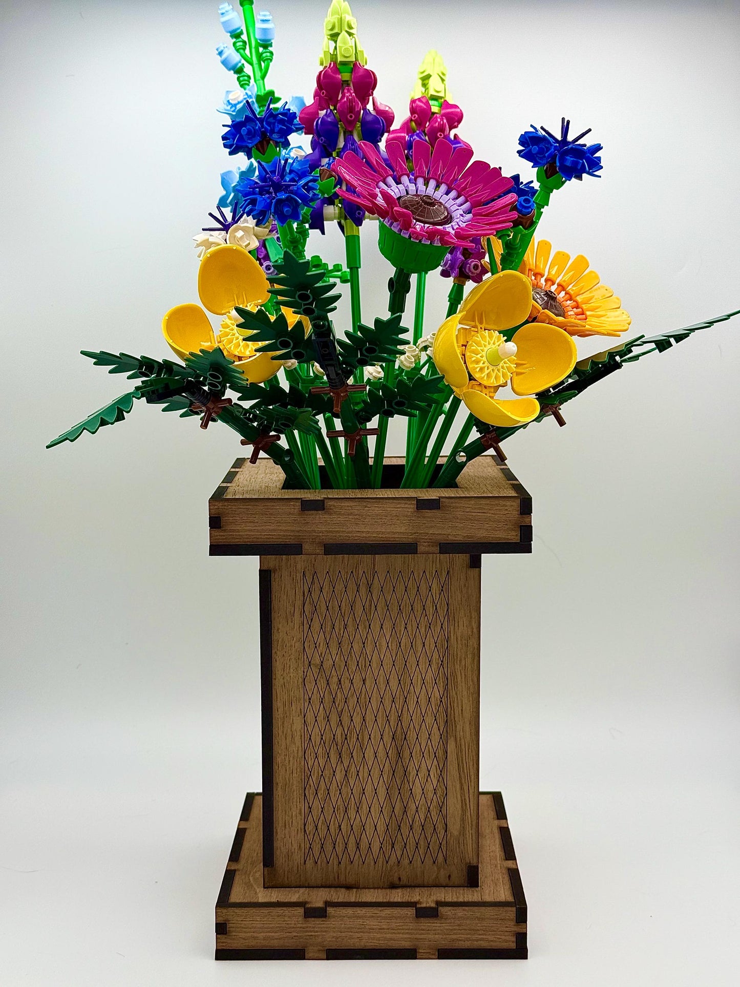 Walnut Vase for Lego Botanicals Wildflower Bouquet 10313 or any Botanical's Assortment