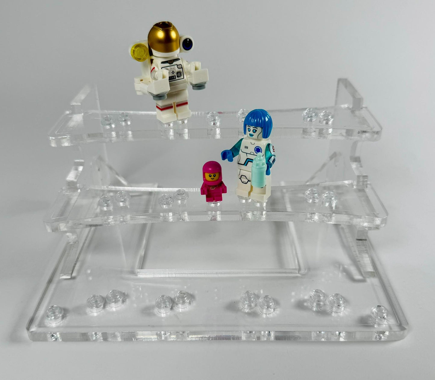 12 Minifigure Display Stand in Clear Acrylic for Lego® Minifigures