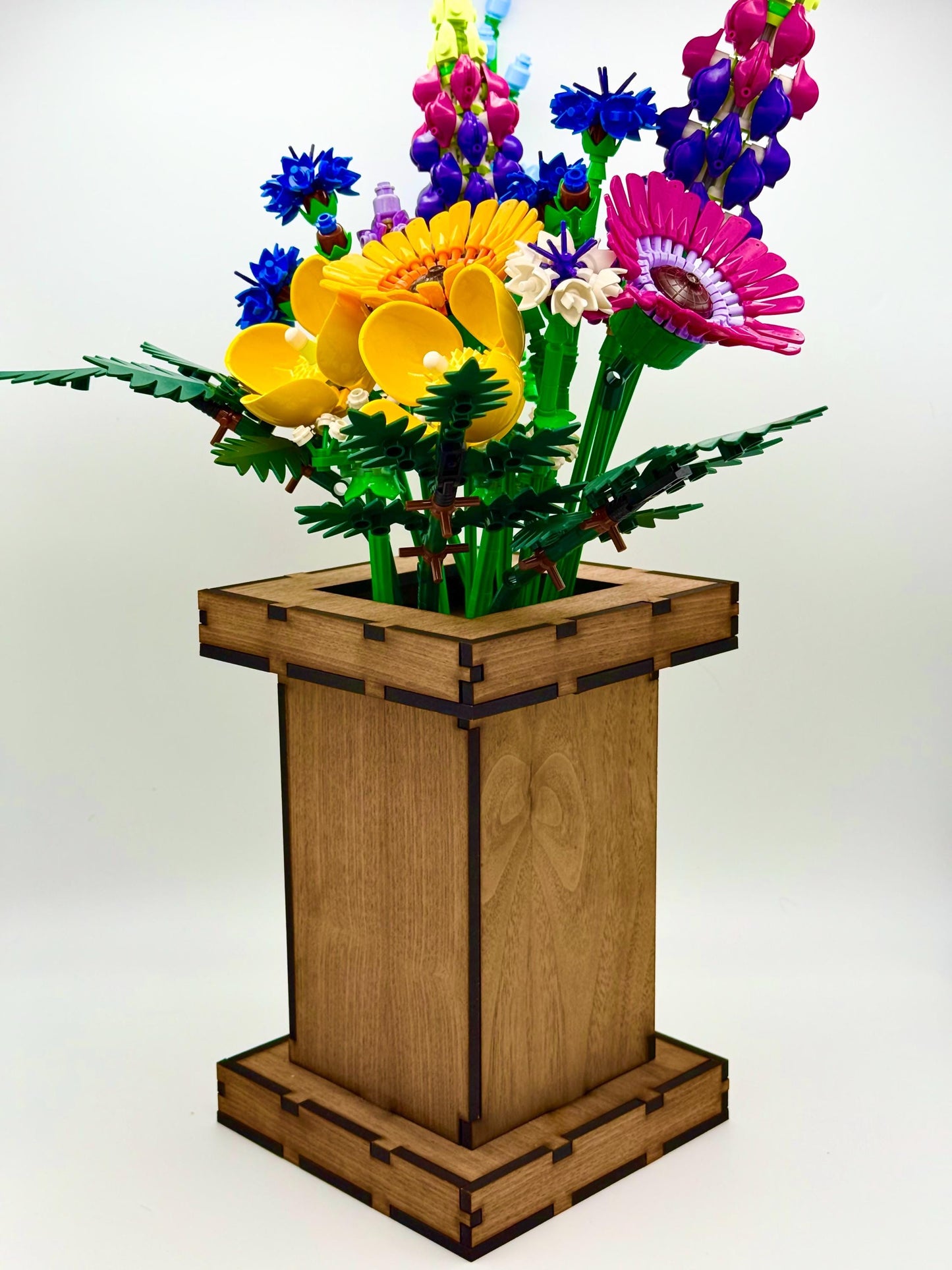Walnut Vase for Lego Botanicals Wildflower Bouquet 10313 or any Botanical's Assortment