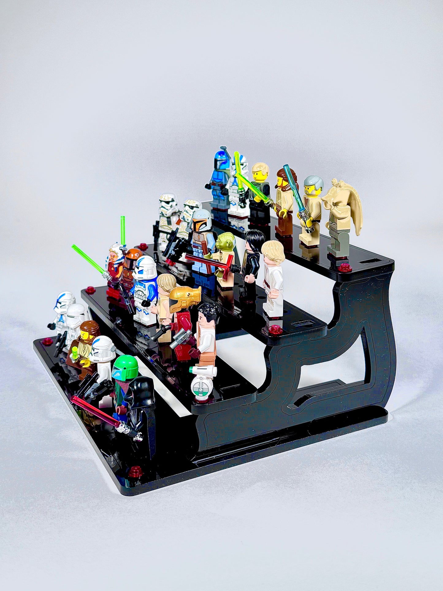 24 Minifigure Display Stand for Lego® Minifigures In Black Acrylic
