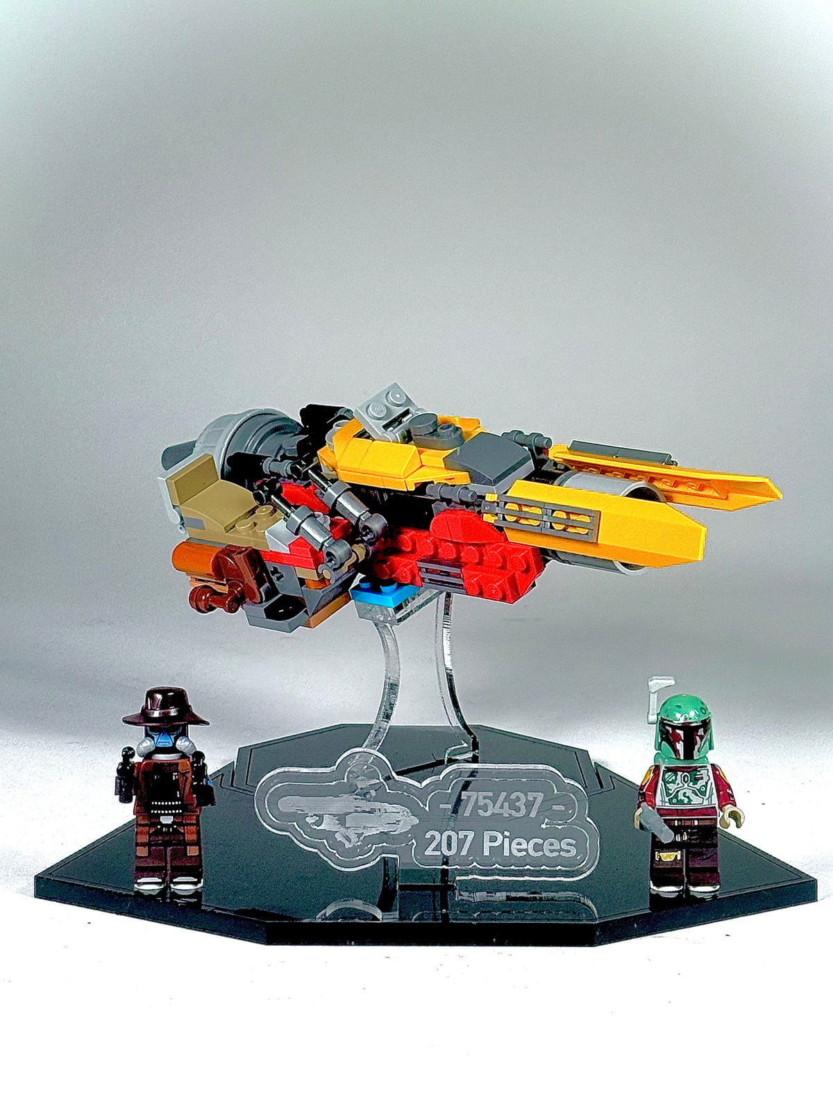 Display Stand designed for LEGO® Star Wars™ Cobb Vanth's Speeder Set # 75437