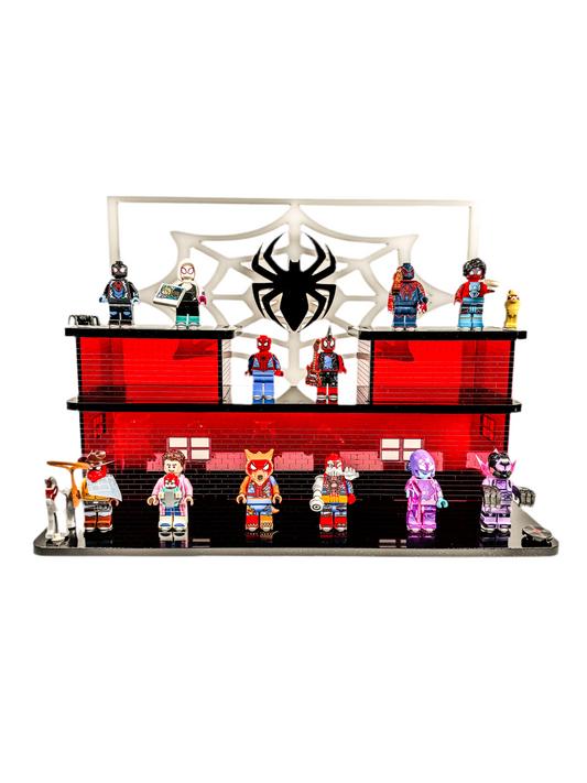 Minifigure Display Stand designed for LEGO® 71050 Spider-Man: Across the Spider-Verse Collectible Minifigure Series (3 Tier Stand)