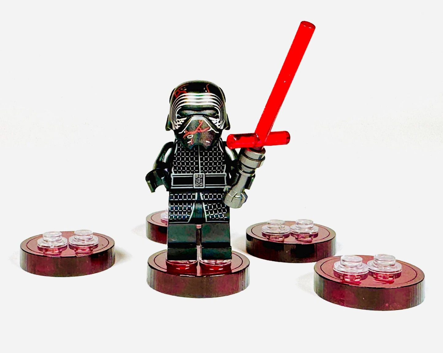 Multicolor Gaming Minifigure Display Stands "Brilliant Sliders" 5 Pack for Lego Minifigures
