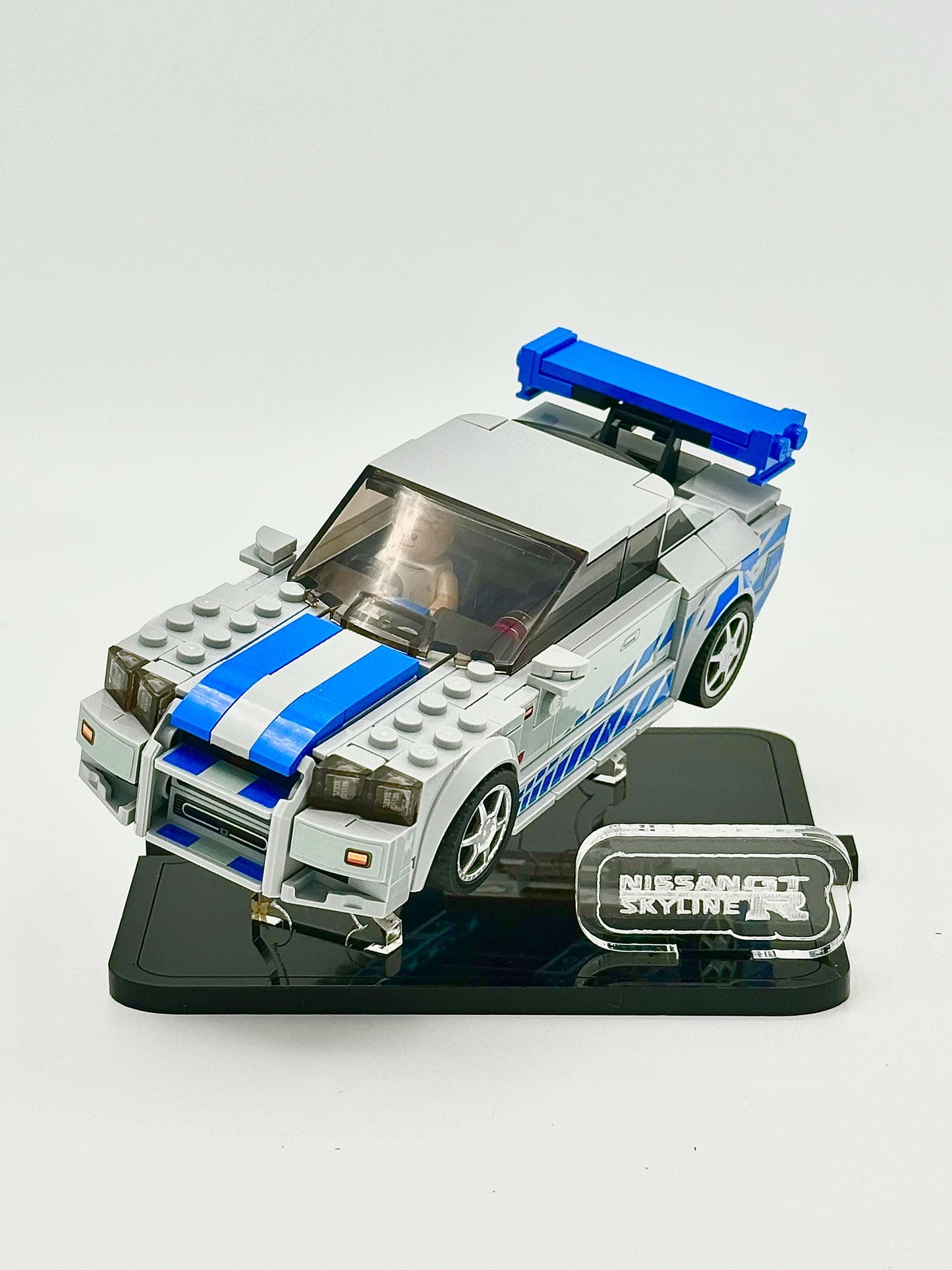 Display Stand for LEGO® 2 Fast 2 Furious Nissan Skyline GT-R (R34) Set# 76917
