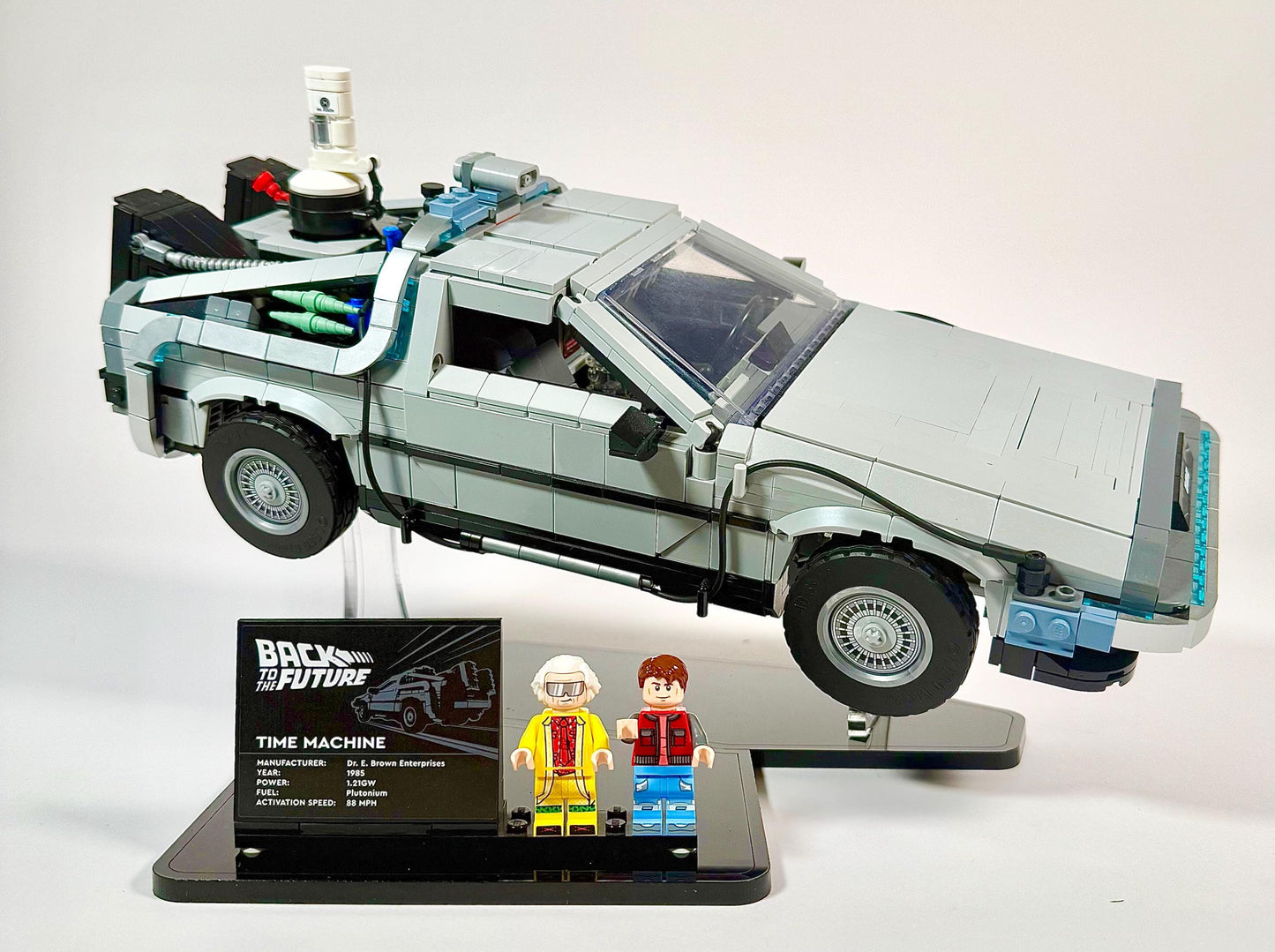 Display Stand designed for LEGO® Back to the Future Time Machine Set # 10300