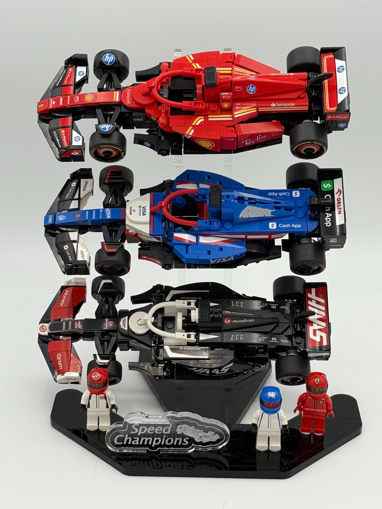 F1 Speed Champions Stand designed to work with LEGO® F1 Speed Champions cars