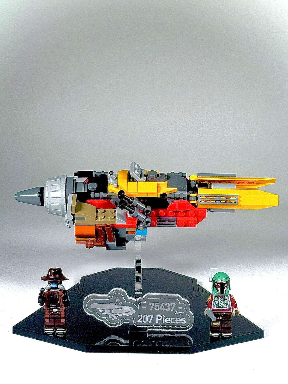 Display Stand designed for LEGO® Star Wars™ Cobb Vanth's Speeder Set # 75437