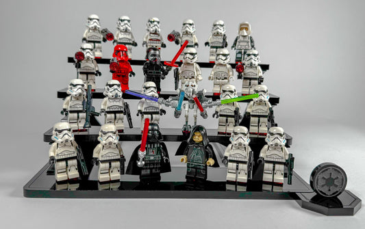 24 Minifigure Display Stand for Lego® Minifigures In Black Acrylic