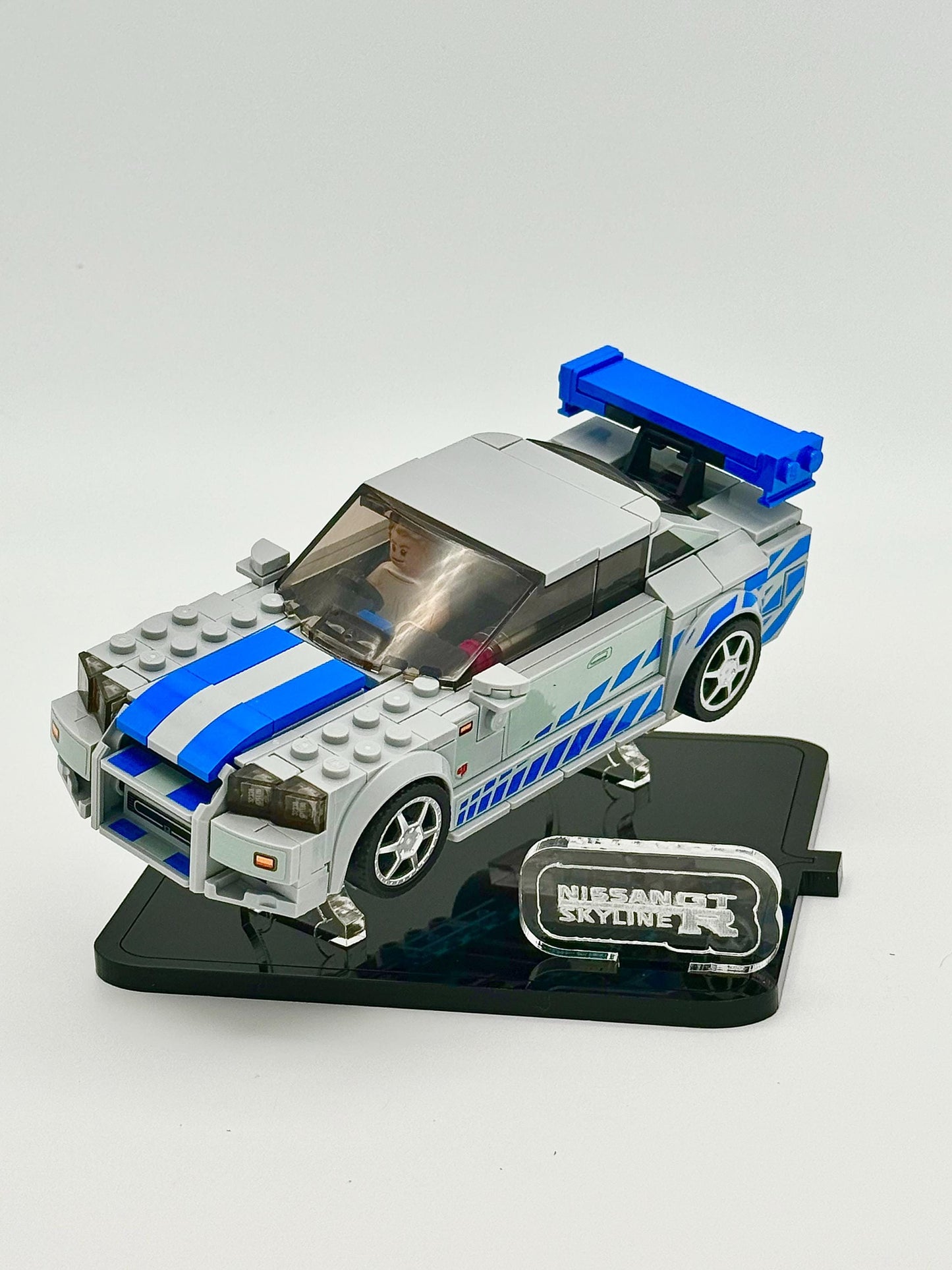 Display Stand for LEGO® 2 Fast 2 Furious Nissan Skyline GT-R (R34) Set# 76917