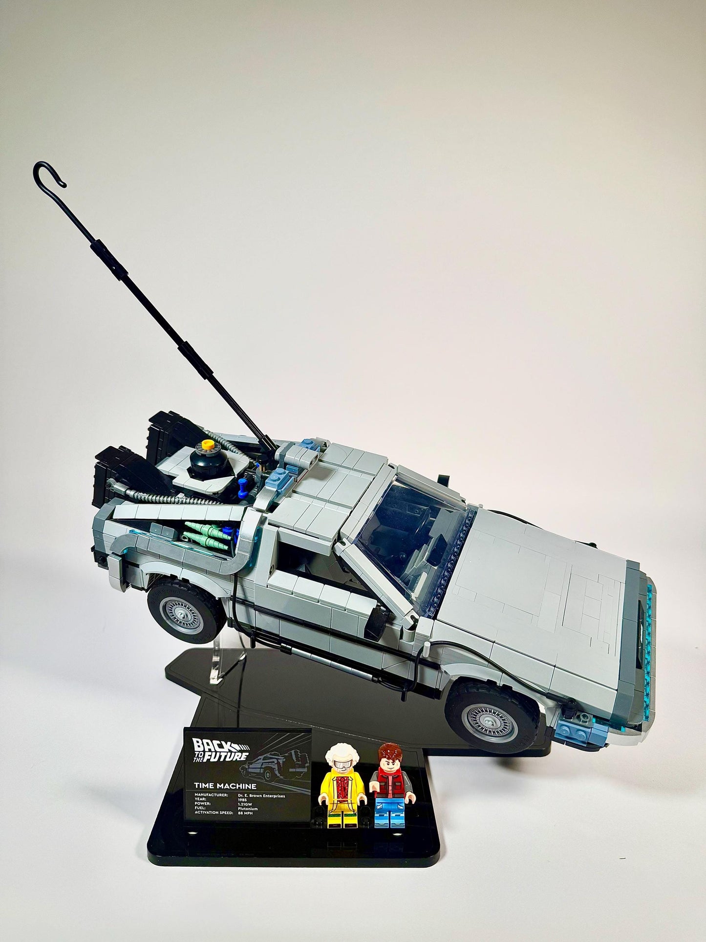 Display Stand designed for LEGO® Back to the Future Time Machine Set # 10300
