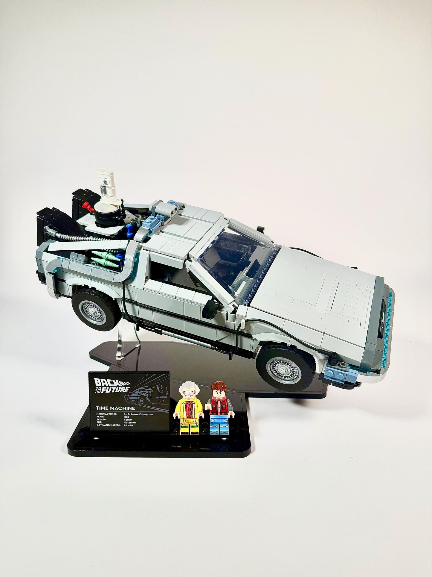 Display Stand designed for LEGO® Back to the Future Time Machine Set # 10300