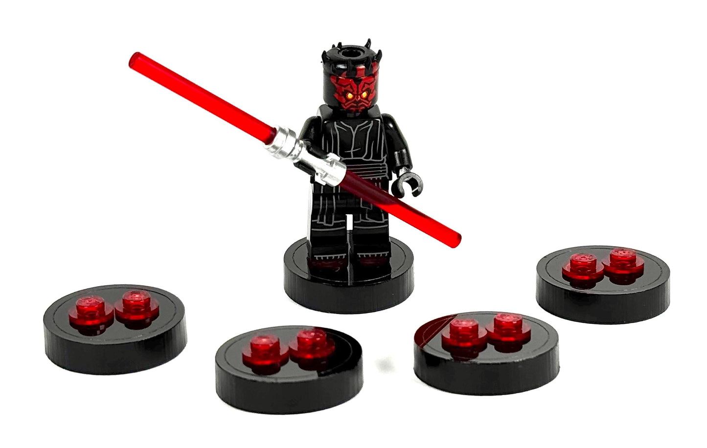 Multicolor Gaming Minifigure Display Stands "Brilliant Sliders" 5 Pack for Lego Minifigures