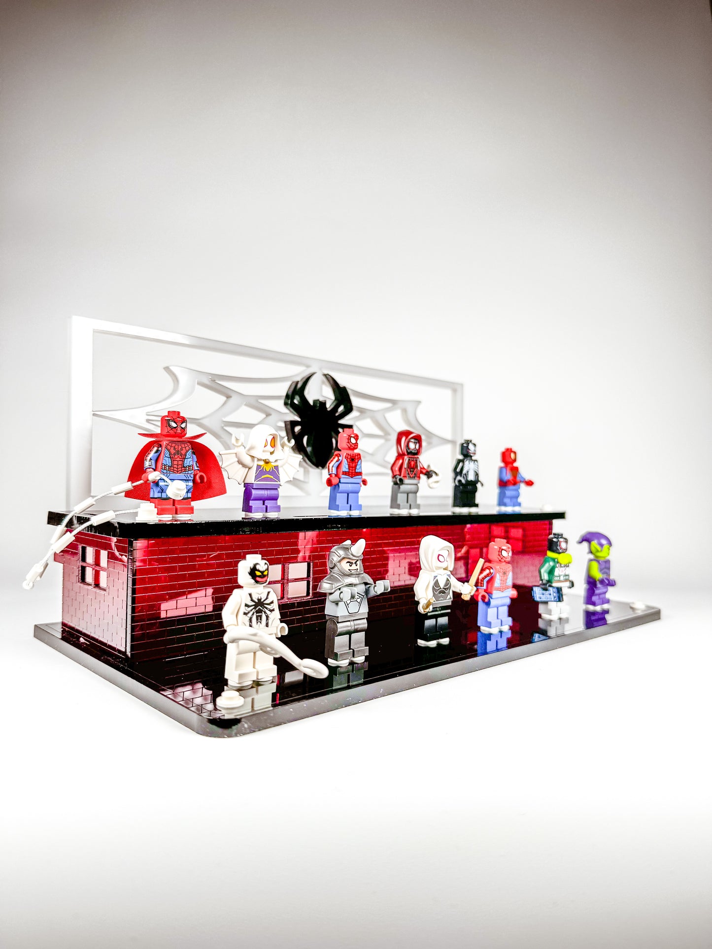 Minifigure Display Stand designed for LEGO® 71050 Spider-Man: Across the Spider-Verse Collectible Minifigure Series (2 Tier Stand)