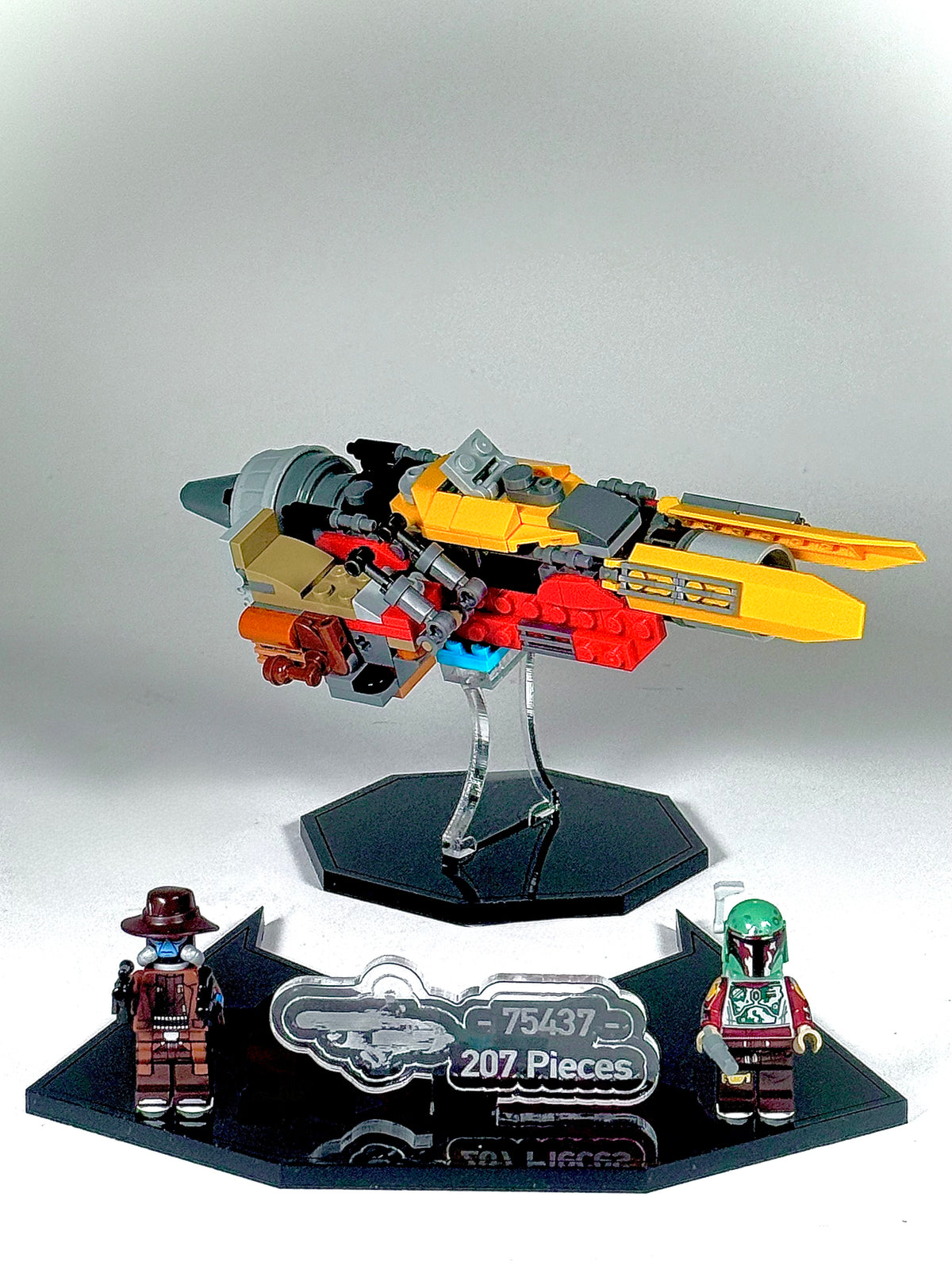 Display Stand designed for LEGO® Star Wars™ Cobb Vanth's Speeder Set # 75437