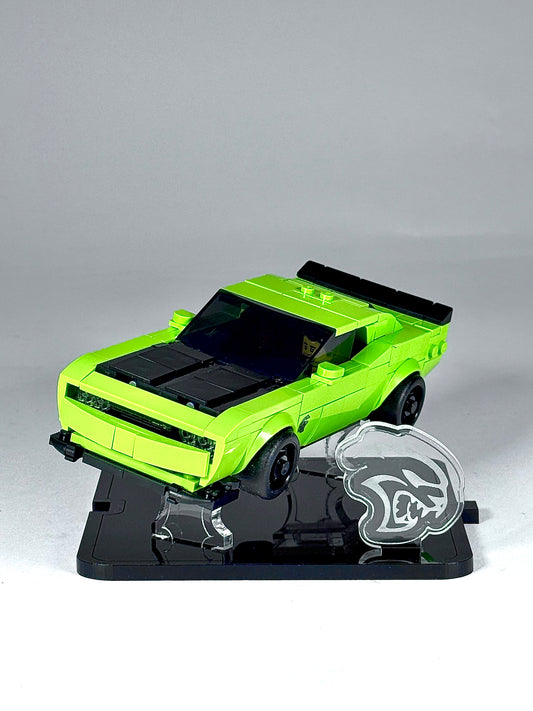 Display Stand for LEGO® Dodge Challenger SRT Hellcat Sports Car Set# 77237