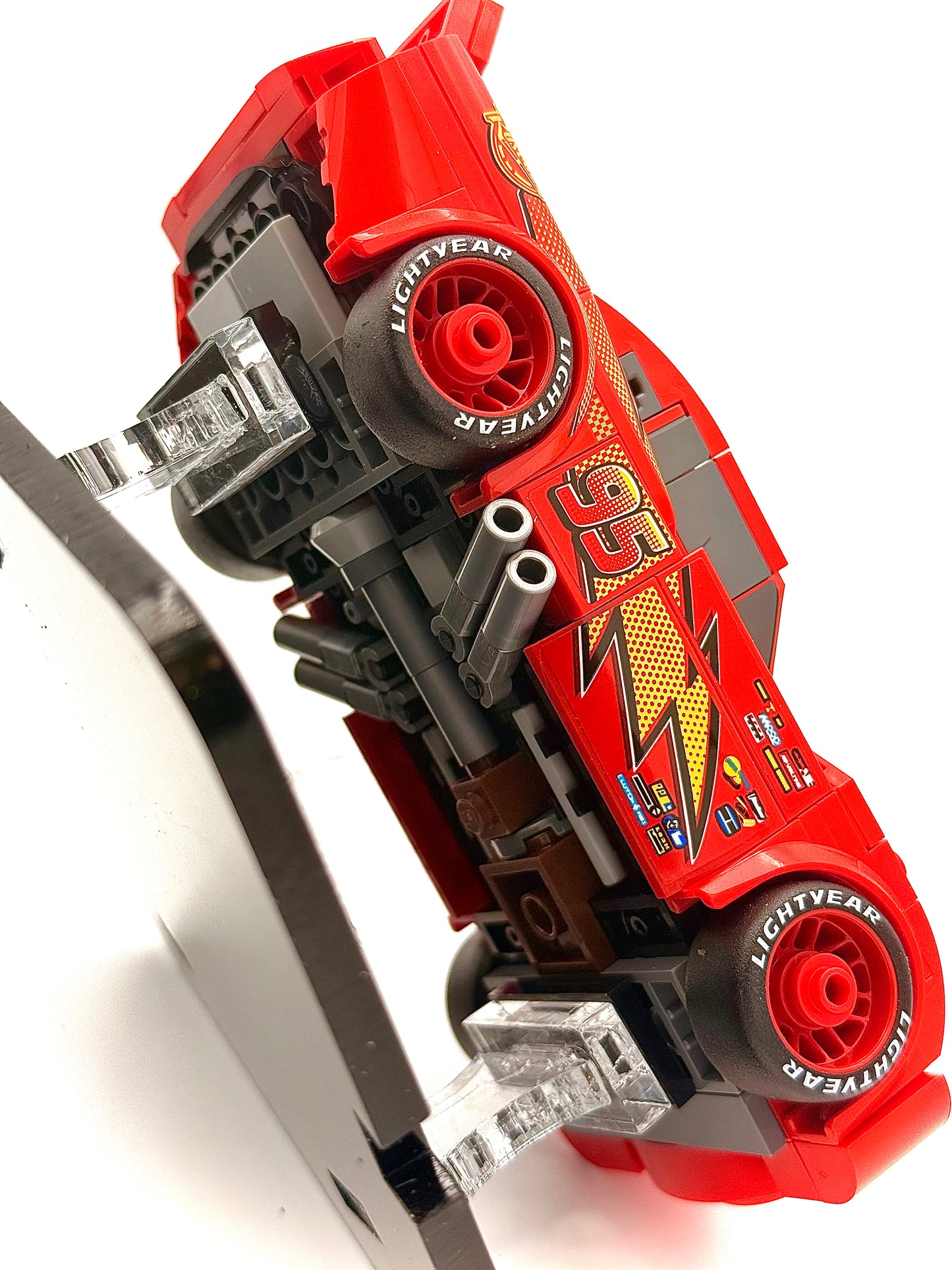 Display Stand for LEGO® Disney’s Lightning McQueen Speed Champions Car Set# 77255