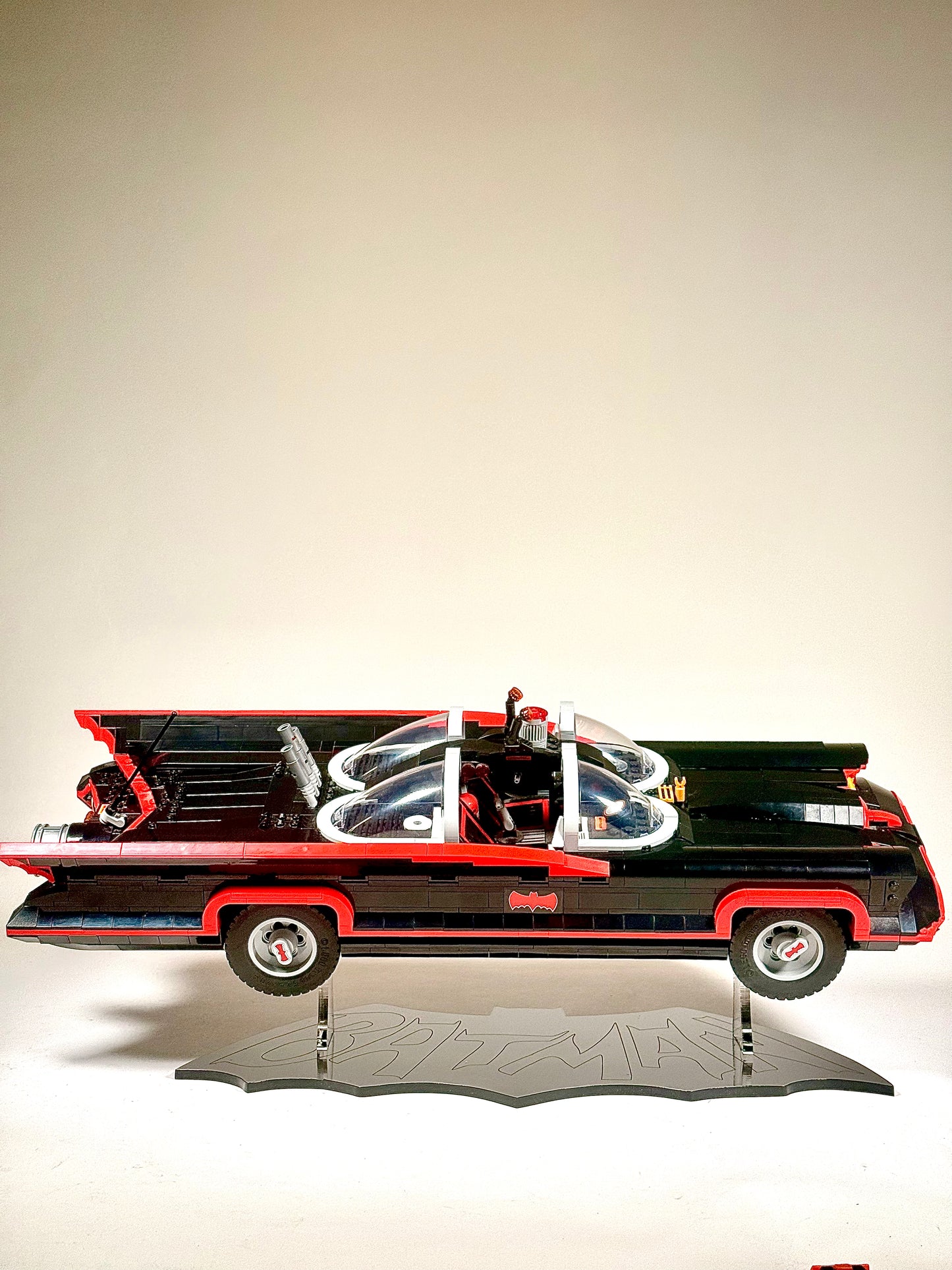 Display Stand designed for LEGO® Batman™: The Classic TV Series Batmobile™ Set # 76328