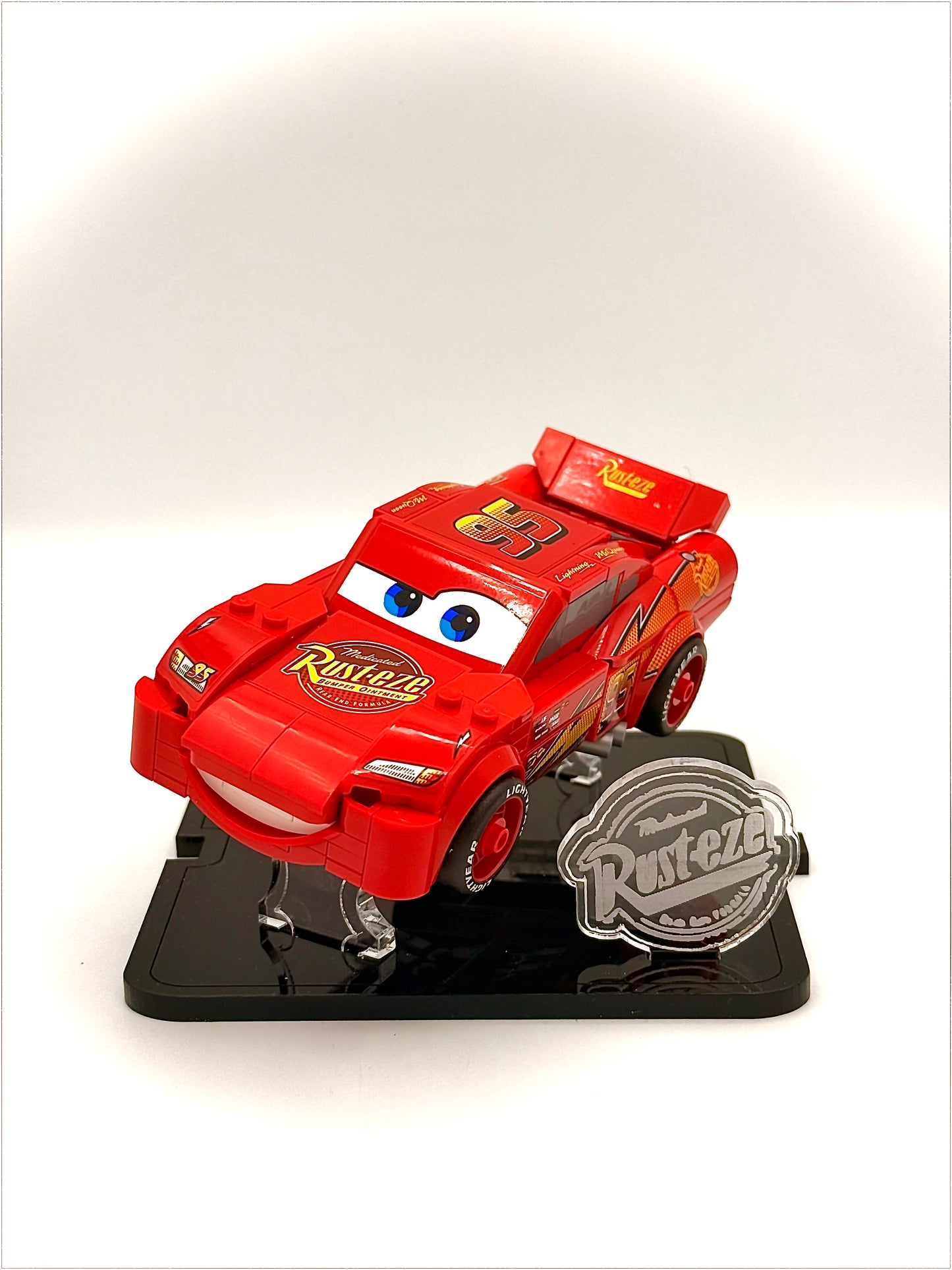 Display Stand for LEGO® Disney’s Lightning McQueen Speed Champions Car Set# 77255