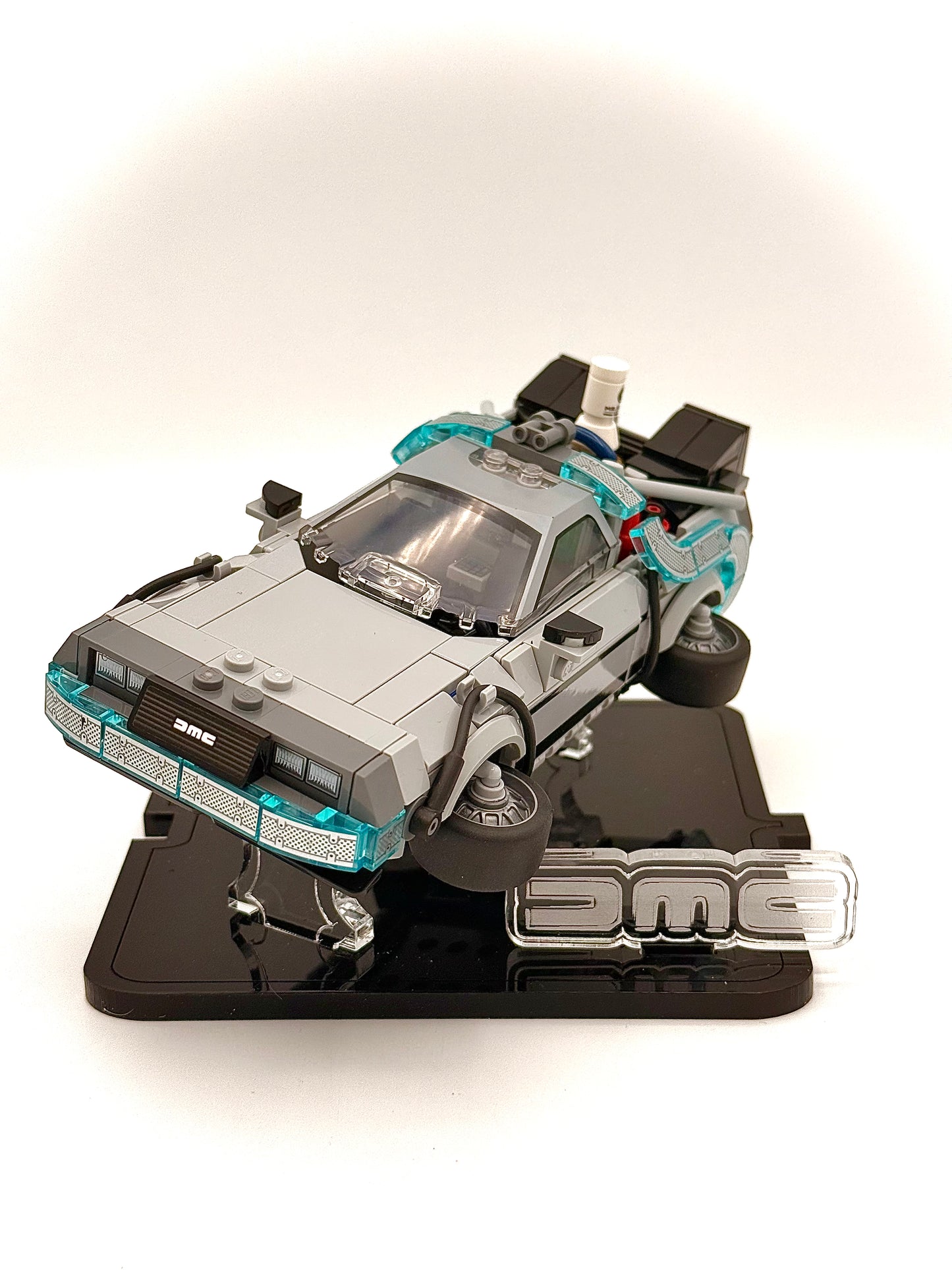 Display Stand for LEGO® Back to the Future’s Time Machine Speed Champions Car Set# 77256