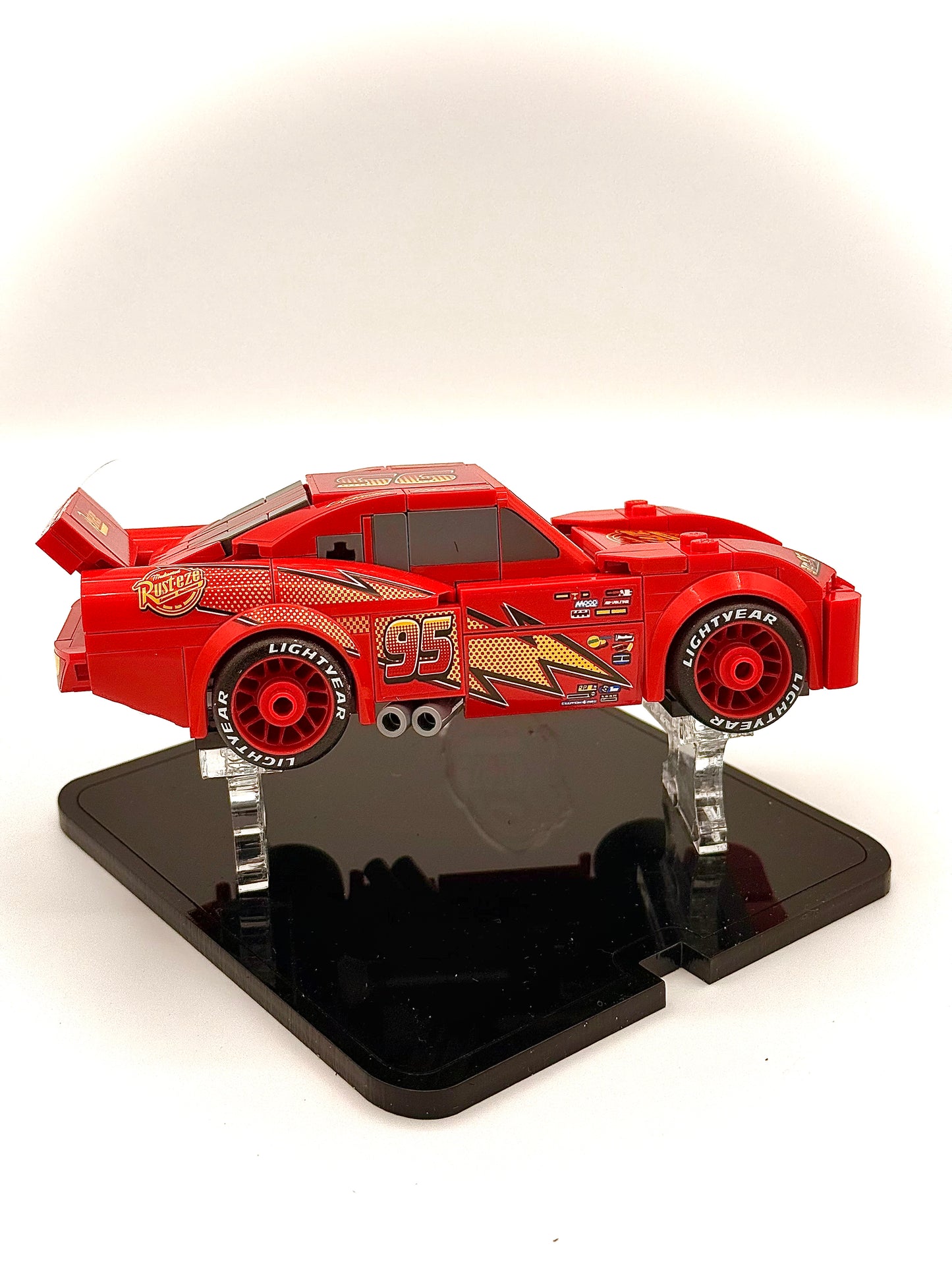Display Stand for LEGO® Disney’s Lightning McQueen Speed Champions Car Set# 77255