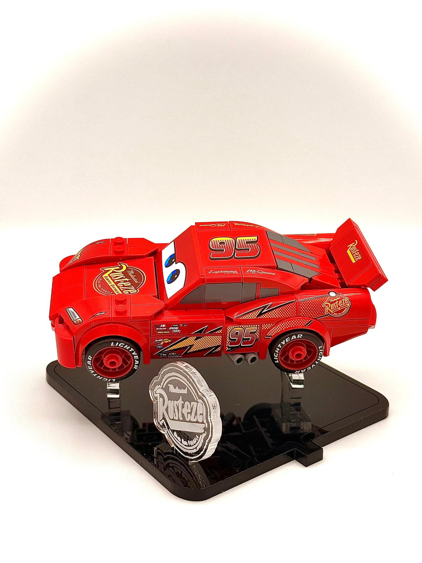 Display Stand for LEGO® Disney’s Lightning McQueen Speed Champions Car Set# 77255