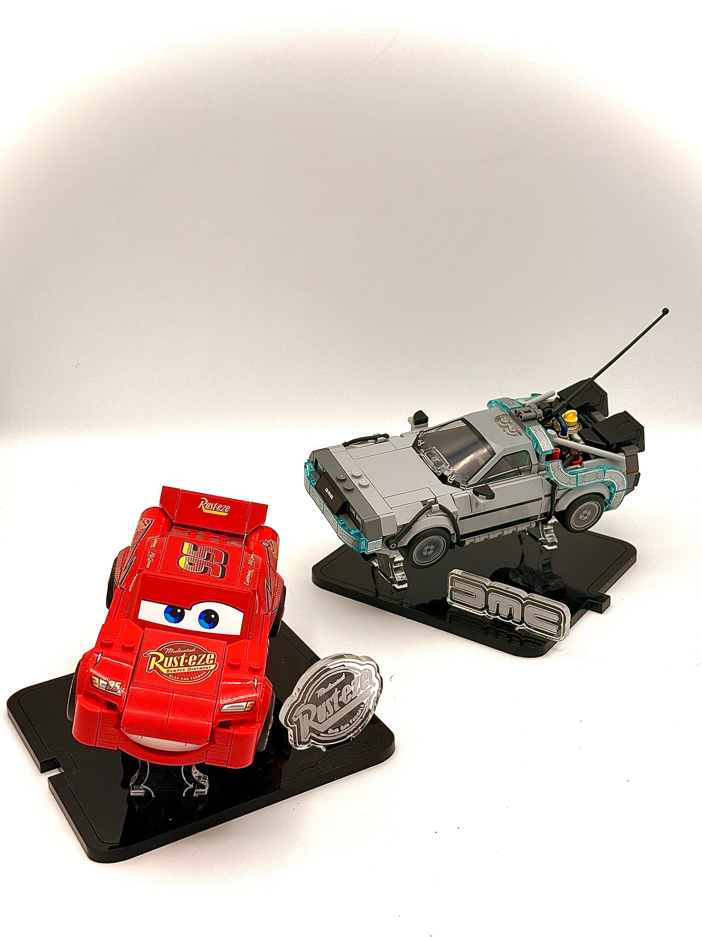 Display Stand for LEGO® Back to the Future’s Time Machine Speed Champions Car Set# 77256