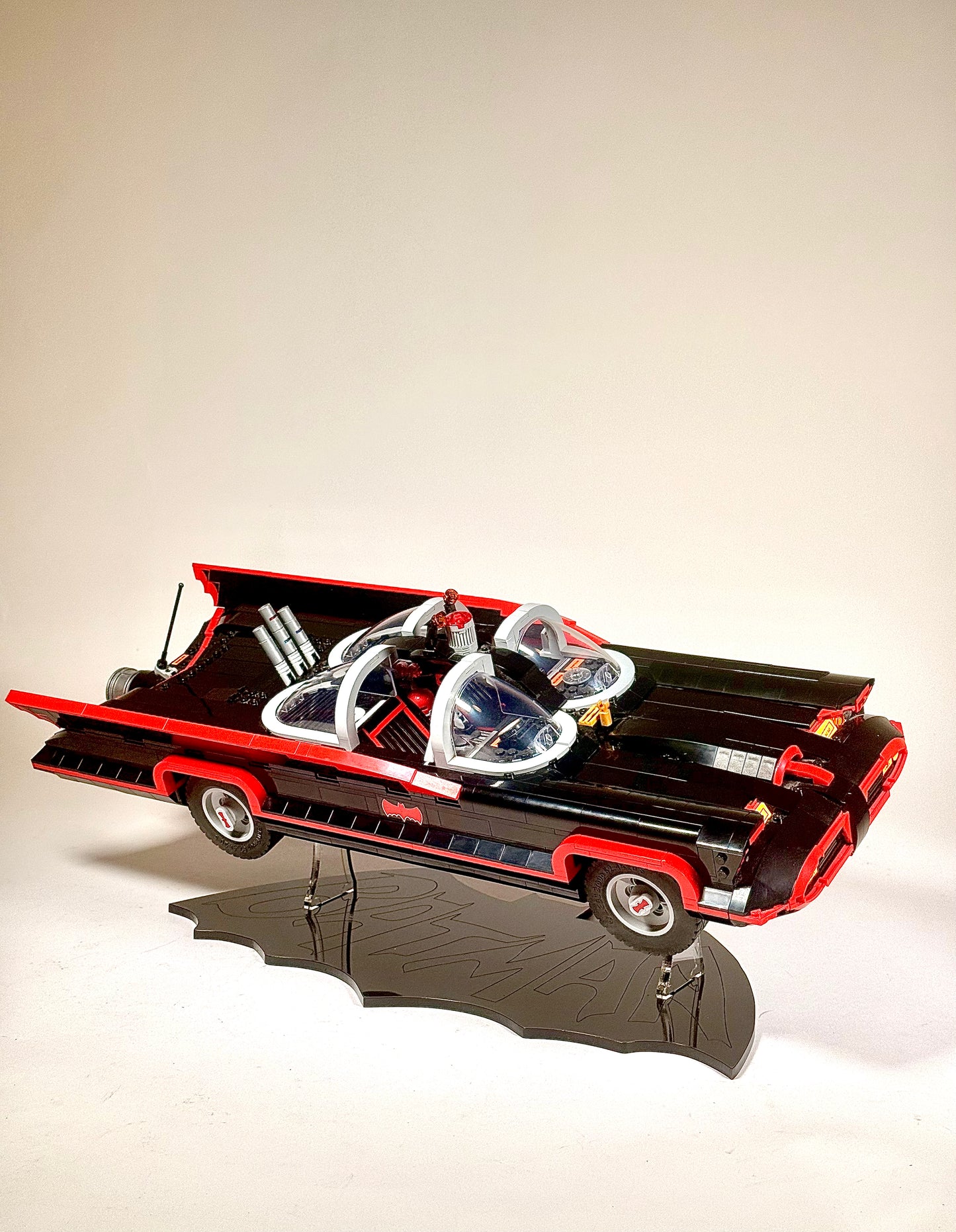 Display Stand designed for LEGO® Batman™: The Classic TV Series Batmobile™ Set # 76328