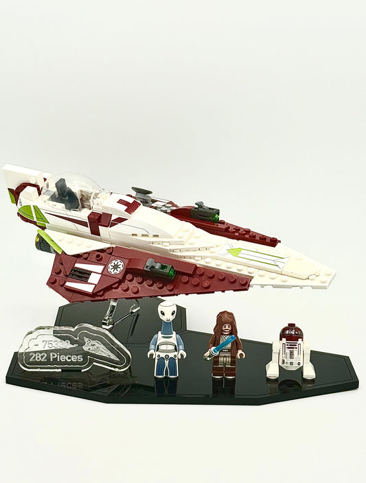 Display Stand designed for LEGO® Star Wars OBI-Wan Kenobi's Jedi Starfighter 75333