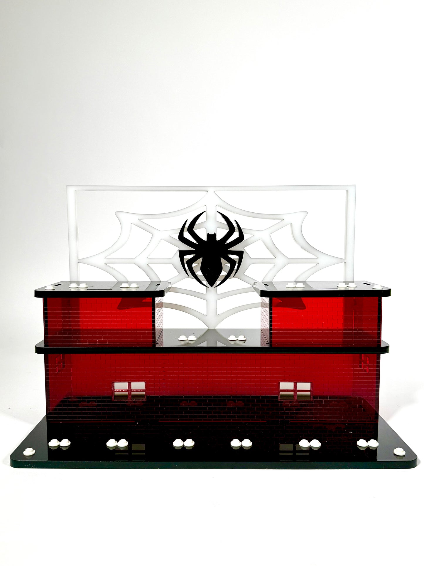 Minifigure Display Stand designed for LEGO® 71050 Spider-Man: Across the Spider-Verse Collectible Minifigure Series (3 Tier Stand)