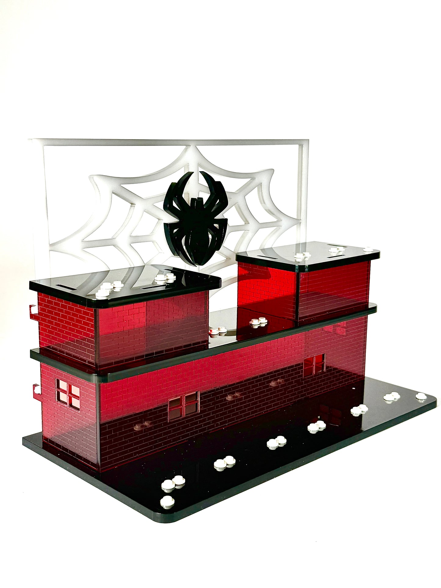 Minifigure Display Stand designed for LEGO® 71050 Spider-Man: Across the Spider-Verse Collectible Minifigure Series (3 Tier Stand)