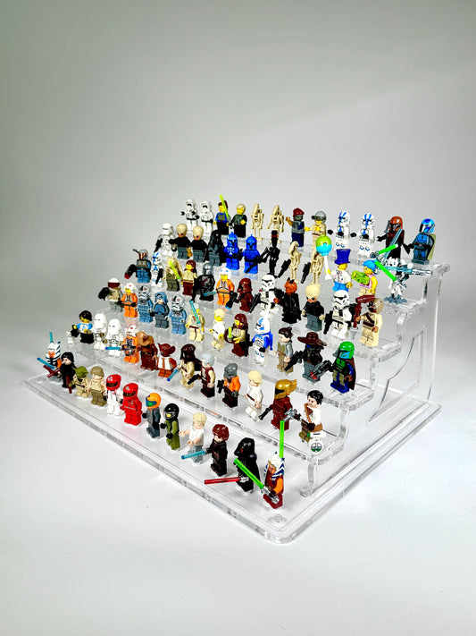 Display Stand for LEGO® Minifigures - 72-Figure Clear Acrylic Stand