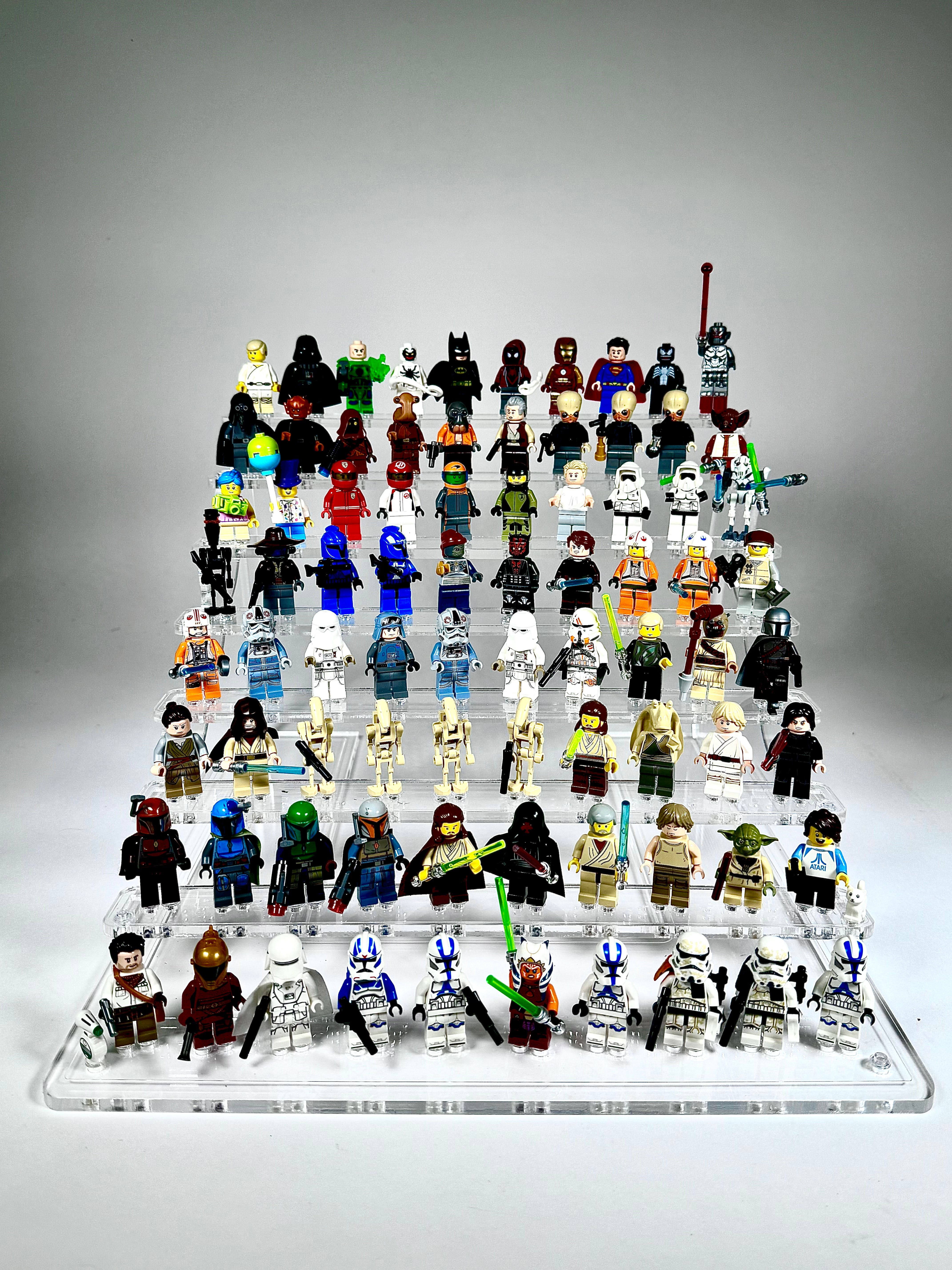 Display Stand for LEGO® Minifigures - 80-Figure Clear Acrylic