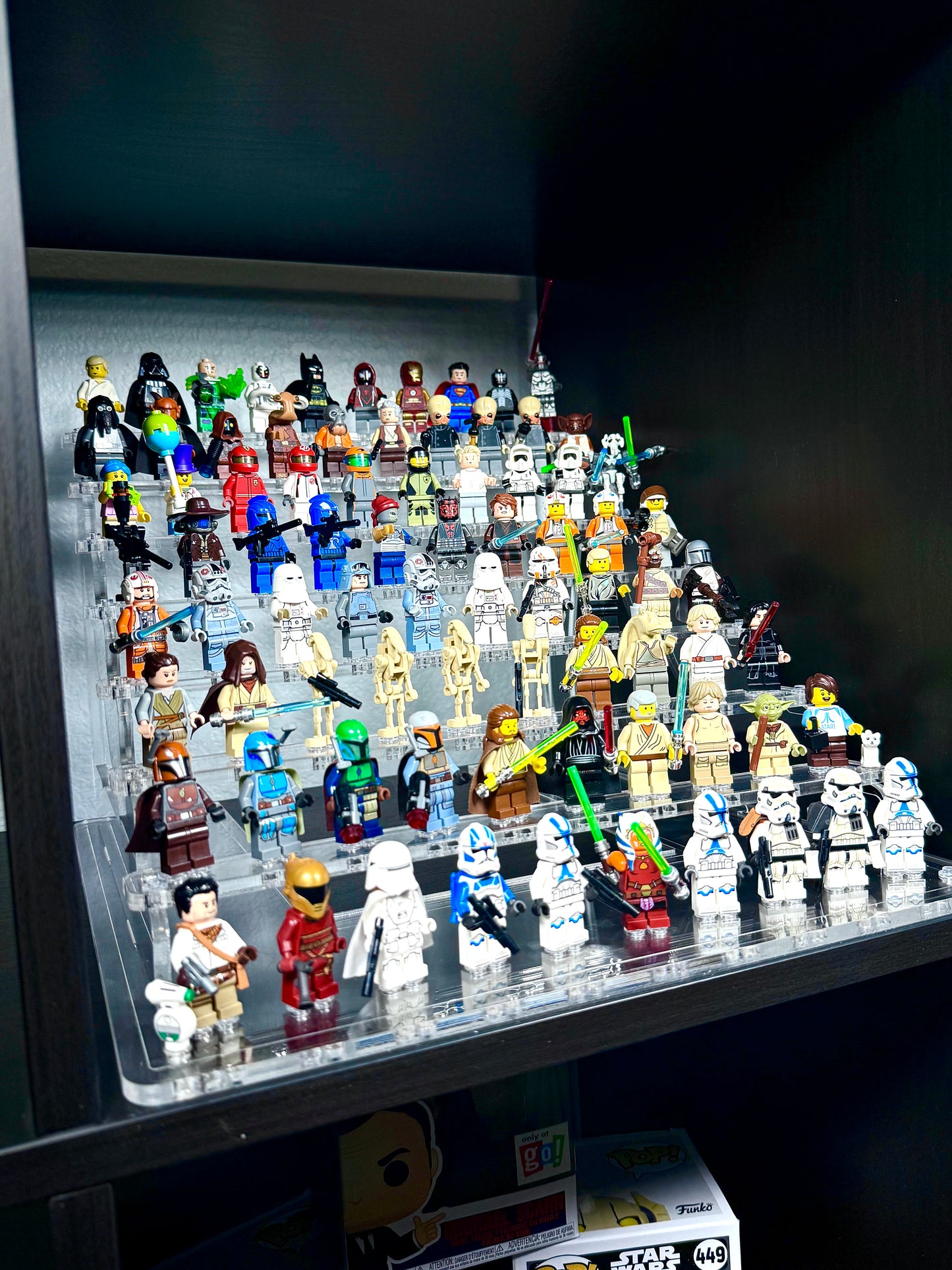 Display Stand for LEGO® Minifigures - 80-Figure Clear Acrylic Stand