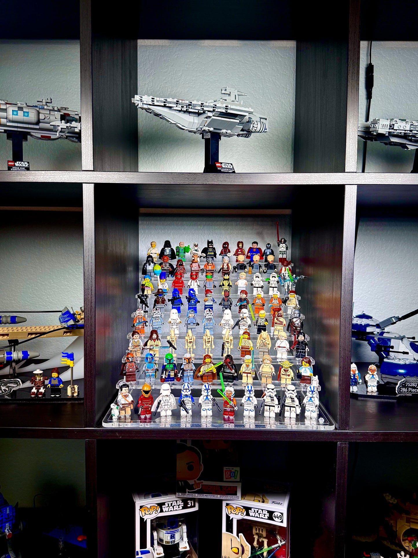 Display Stand for LEGO® Minifigures - 80-Figure Clear Acrylic Stand