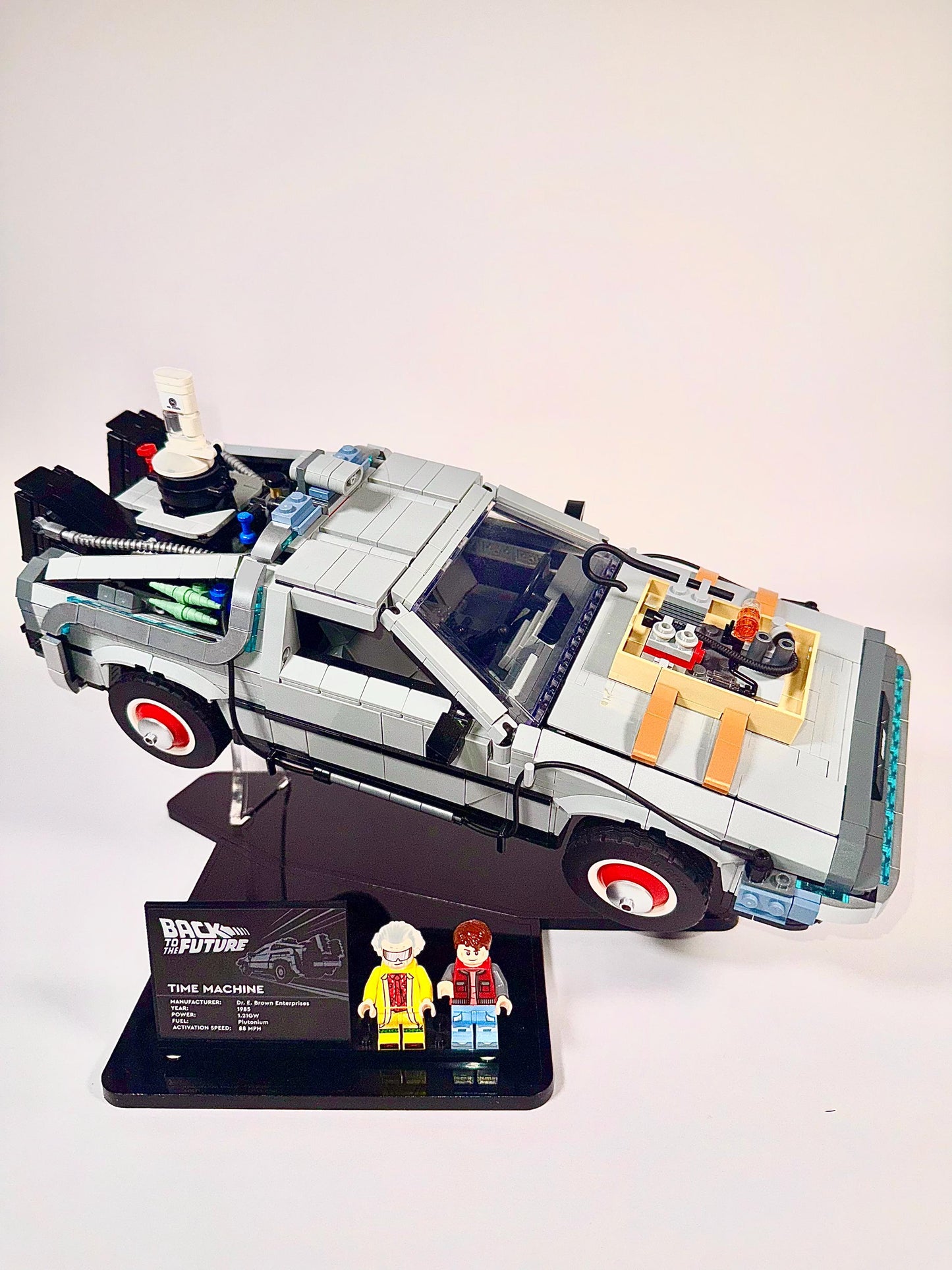 Display Stand designed for LEGO® Back to the Future Time Machine Set # 10300