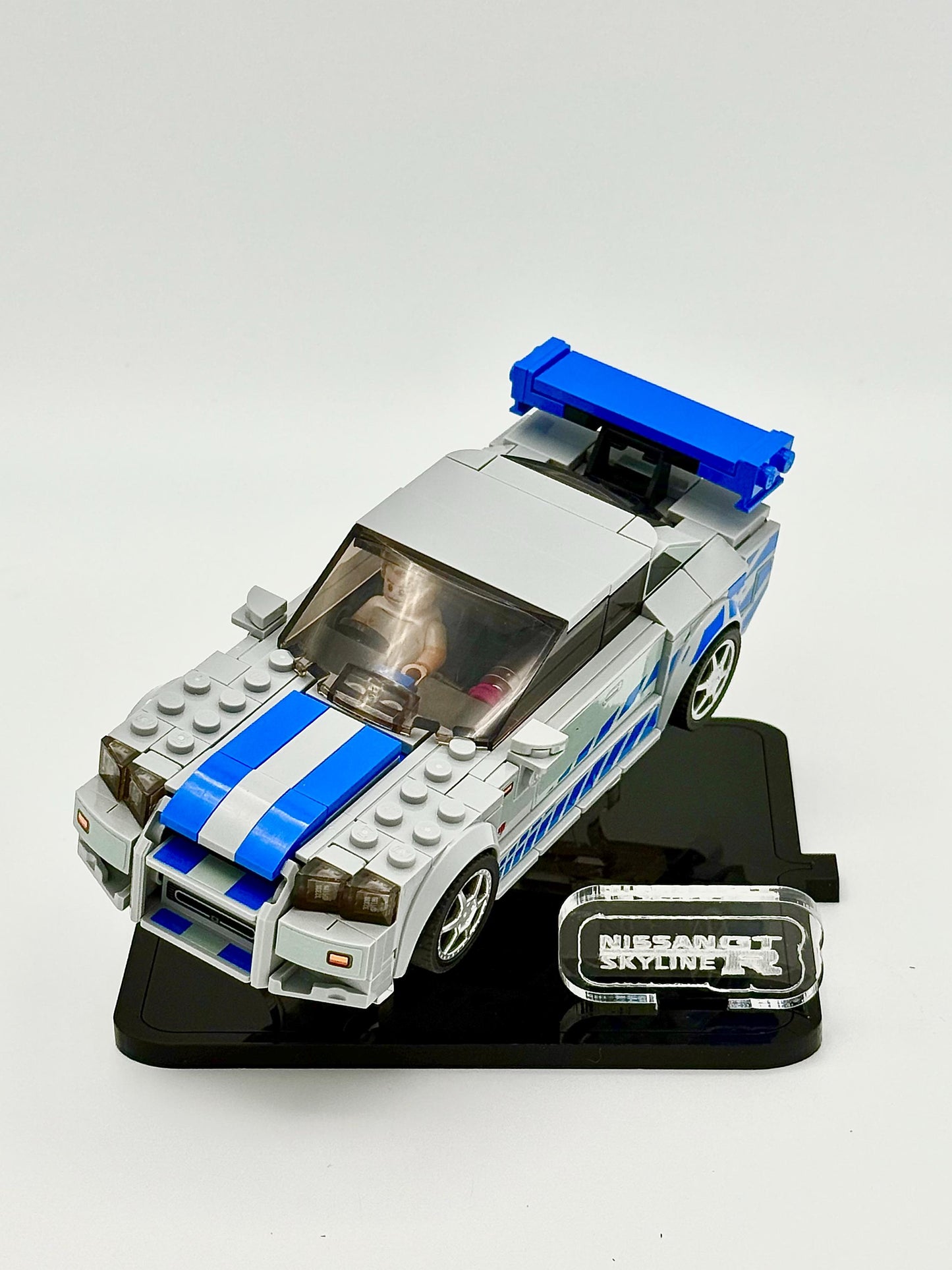 Display Stand for LEGO® 2 Fast 2 Furious Nissan Skyline GT-R (R34) Set# 76917