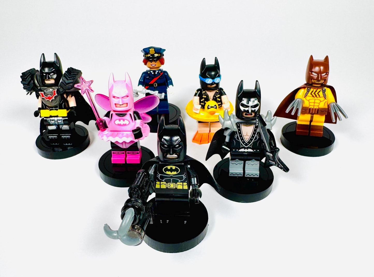 Minifigure Slider Display Stand Multipack "Dark Sliders"
