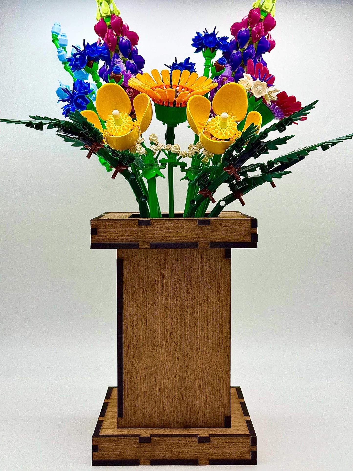 Walnut Vase for Lego Botanicals Wildflower Bouquet 10313 or any Botanical's Assortment