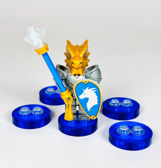 Multicolor Gaming Minifigure Display Stands "Brilliant Sliders" 5 Pack for Lego Minifigures