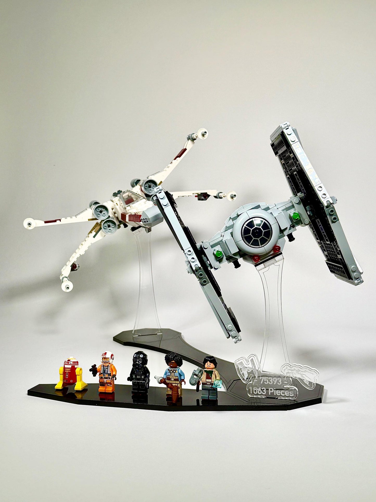 Display Stand for LEGO® set 75393 TIE Fighter & X-Wing Mash-up
