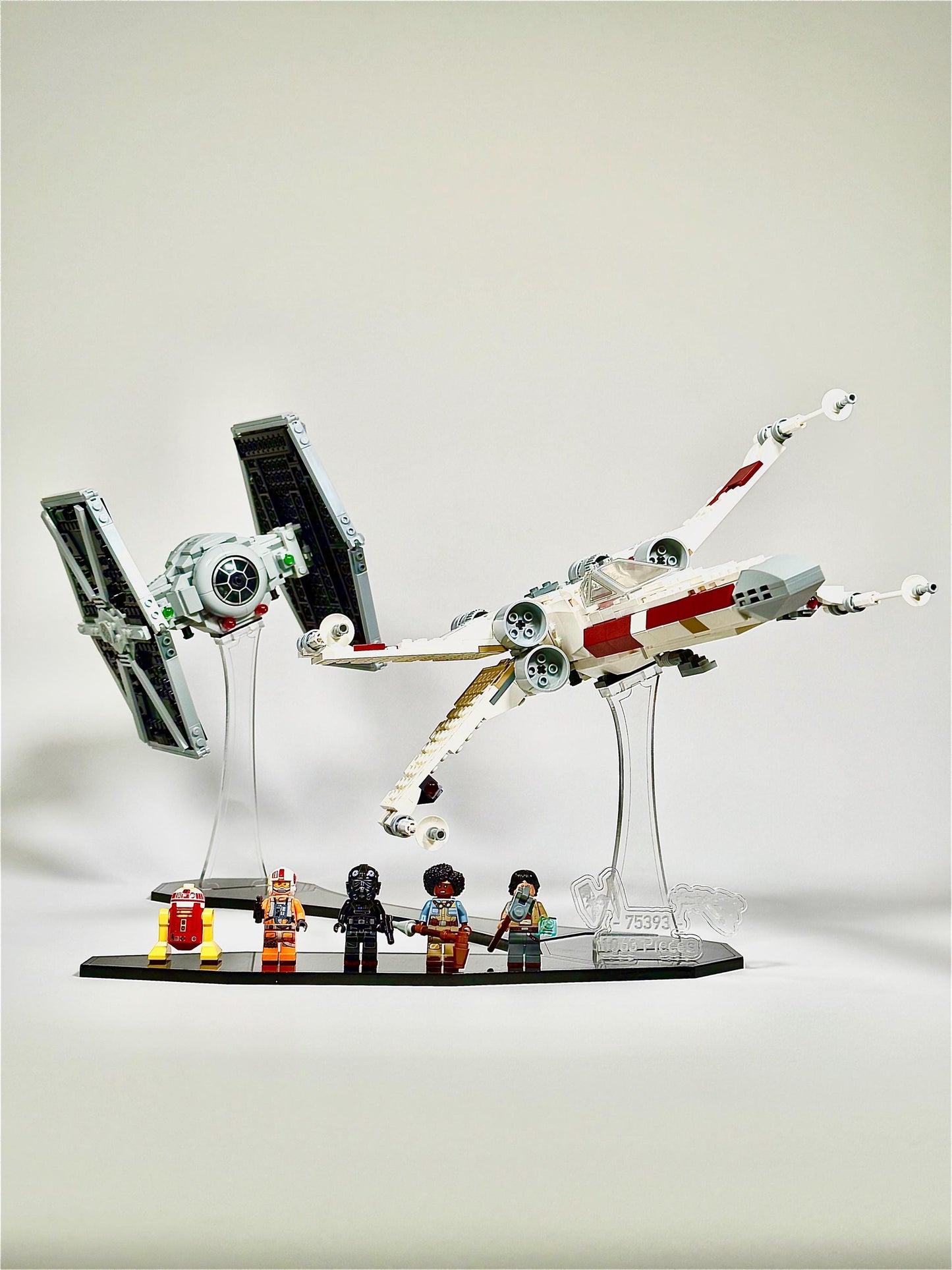 Display Stand for LEGO® set 75393 TIE Fighter & X-Wing Mash-up