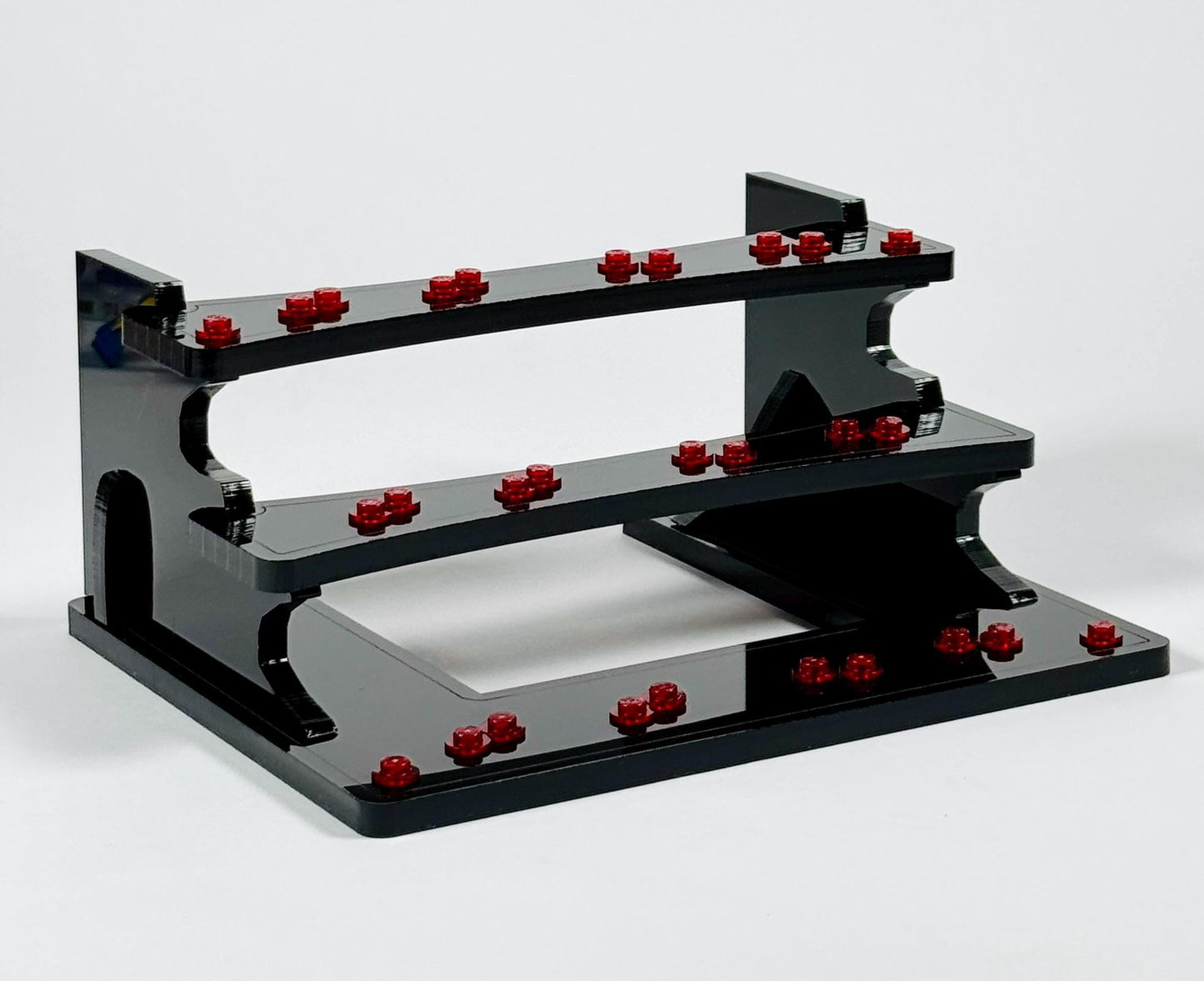 12 Minifigure Display Stand in Black Acrylic for Lego® Minifigures