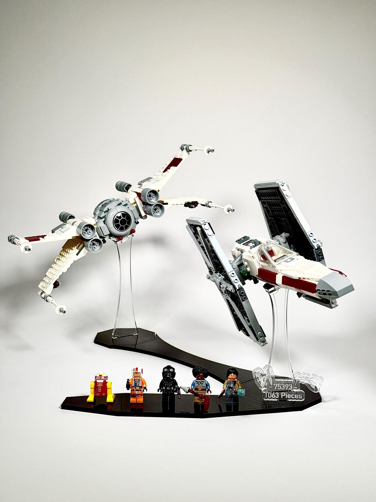 Display Stand for LEGO® set 75393 TIE Fighter & X-Wing Mash-up